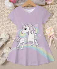 Niedliches Mädchenkleid Einhorn Gr.128 neu