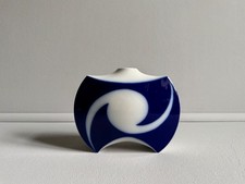 KPM Berlin Brückenvase kobaltblau Porzellan weiß blau, sehr guter Zustand 