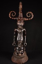 Ein großer Ekoi Aufbau Kopf Statue Nigeria Afrika Afrika, Afrika 595