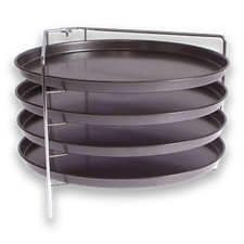 5tlg. Pizzabackset Pizza Backblech Pizzablech Ständer Flammkuchen Pizzahalter