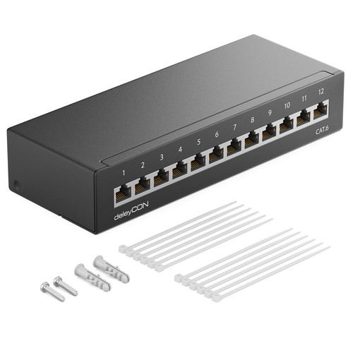 Cat6 patchpanel 12port - 12port, rj45