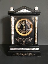 Antike Kaminuhr Portaluhr Marmor, ca. 1890-1910