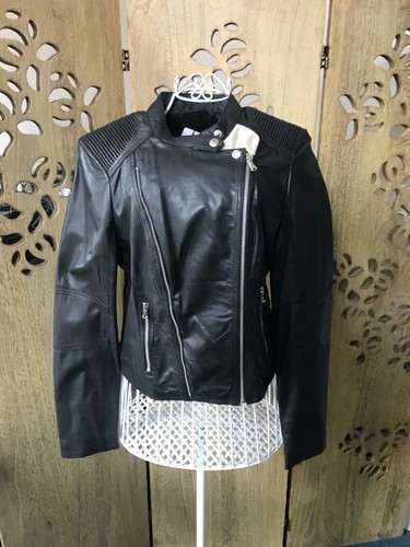 Biker lederjacke schwarz - biker, schwarz,fa