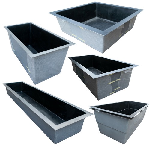 Gfk becken rechteckig bis - becken,