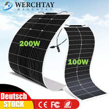 Flexibel Solarpanel Solarmodul 100W 200W 170W Monokristallin für Wohnmobil Boot