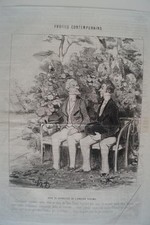 Daumier, Honoré: Karikatur. Profils Contemporains. Original Lithographie aus " L