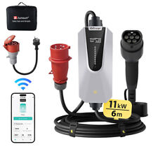 Mobile Wallbox EV Ladegerät 11kW Typ 2 6m Ladekabel 5-poligen 6-16A CEE Stecker