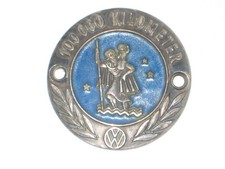 VW Volkswagen Plakette 100000km Hl. Christopherus 1960er Jahre