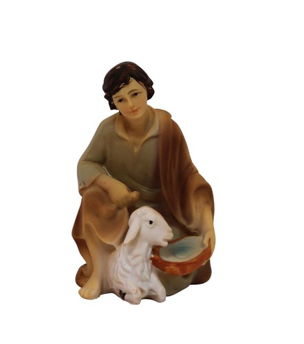 Krippenfiguren schäfer kniend - krippenfiguren,