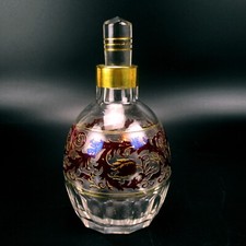 Antike Glas Flasche / Karaffe / Flakon Böhmen Handgeschliffen Böhmen RARITÄT