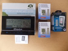 4 Wetterstation Funkthermometer gebraucht unvollständig Bastler