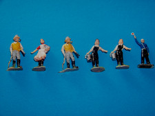 Alte Modelleisenbahn Figuren - Höhe ca. 4 cm - 6 Stück - siehe Fotos !