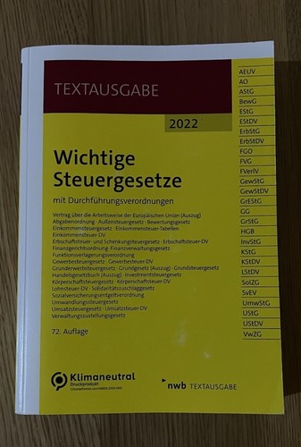 Wichtige steuergesetze von - wichtige,