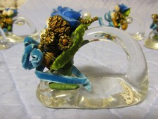 8 Serviettenringe, Glas mit