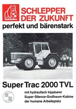 Schlüter Super Trac 2000 TVL, orig. Prospekt 1980