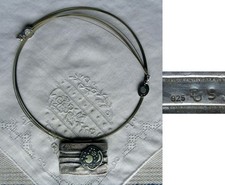 SILBERNES COLLIER - HIMMELSSCHEIBE VON NEBRA - BÜTTNER SCHMUCK - 925er - 51 cm