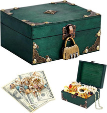 Vintage Holz Schatztruhe