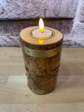 Teelichthalter Birkenholz /