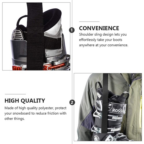 Black ski strap for - ski,