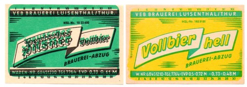Ddr bieretiketten luisenthal - 2,