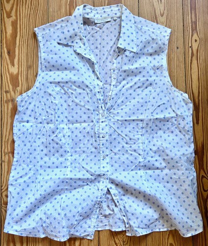 Eterna bluse top weiß punkte - bluse,