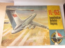 43167 IL-62 Langstrecken-Verkehrs-Flugzeug  1:50 Silberfolie DDR Kranich