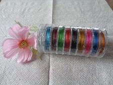 100m Stahltigerdraht bunt  0,45mm Modeschmuck Basteln