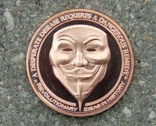 20 KUPFER Unzen in Münz-Tube - 20 Oz ANONYMOUS  Apokalypse Vendetta - INVESTMENT