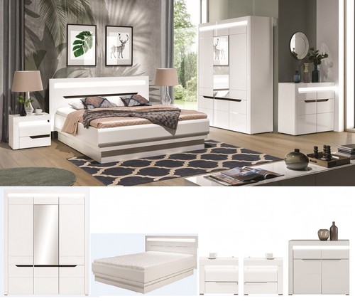 Schlafzimmer komplett weiß