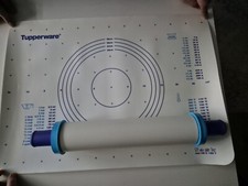 Tupperware Backset Profi Teigrolle D176 & Teigunterlage Silikon Backmatte