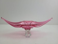 Schale Glas massiv Handarbeit