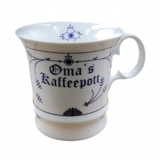 Herrenbecher Indisch blau Porzellan Omas Kaffeepott Tasse Kaffee Tee Schokolade 