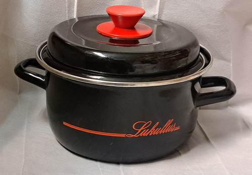 Emaille topf mit deckel - emaille,
