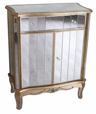 Halbschrank Möbel verglast Anrichte Hochschrank Flurschrank Schuhschrank Glam