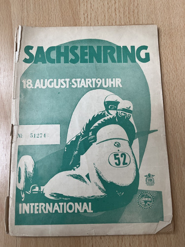 Sachsenring rennheft 1957 - sachsenring,