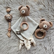 Schnullerkette 3er Set Teddy