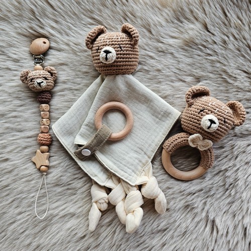 Schnullerkette 3er set teddy - 3er,