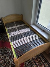 Bett 100x200 holz massiv mit Lattenrost