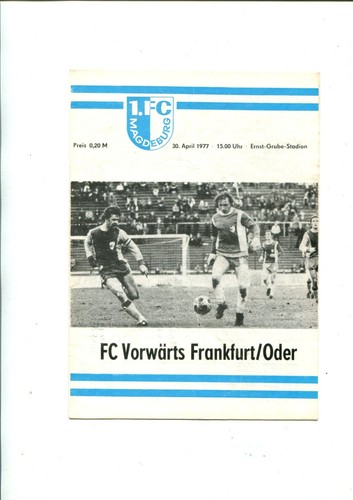 Programme magdeburg fc - magdeburg,