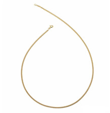 Kette Panzerkette Vergoldet 18 Karat 750/000 Länge 50 CM Schmuck