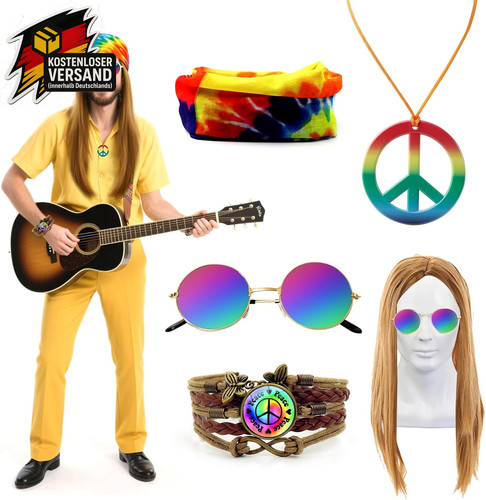 Hippie accessoires herren 70er - hippie,