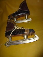 Antike Alte Schlittschuhe Vintage, Leder Gr.42  Fundzustand