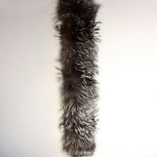 Silberfuchs Pelz Kapuze Kragen Fellkragen Pelzstreifen Jacke 75 cm