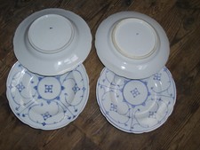 Kalk Eisenberg  je 2 Speiseteller + Suppenteller  Indisch Blau Strohblume antik!
