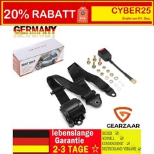 3-Punkt Automatikgurt Sicherheitsgurt Universal Gurtpeitsche 373cm mit E Prüfung