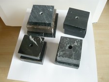 10 St. Marmorsockel schwarz in verschiedenen Größen,  Zustand siehe Fotos.