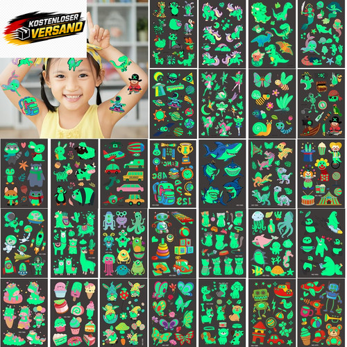 Leuchtende kindertattoos set - leuchtende,