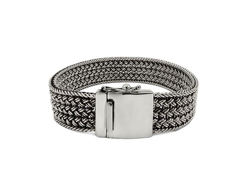 Flecht panzerarmband 925er - flecht-panzerarmband,