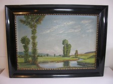 Landschaftsdarstellung signiert "J. Balletshofer" 20. Jh. im schwarzen Rahmen