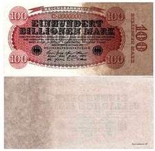 Reichsbanknote, 100 Billionen